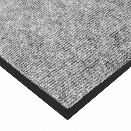Коврик придверный 80х120 см, СЕРЫЙ, влаго-грязезащитный, 300 г/м2, мелкий рубчик, PRIMILA (ПРИМИЛА) STANDARD, 701020