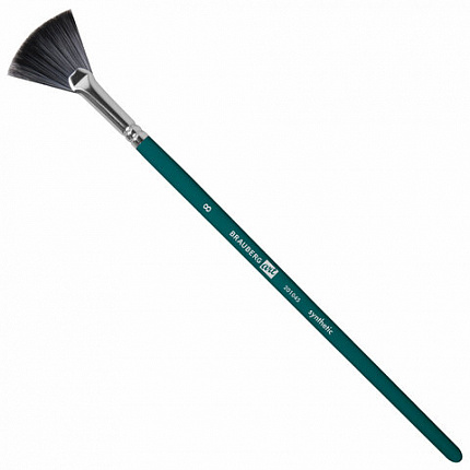 Кисти художественные набор 15 шт + мастихин в пенале, синие, синтетика, BRAUBERG ART