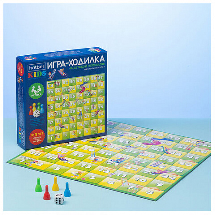 Игра-ходилка настольная детская, АССОРТИ, 5 сюжетов, HATBER