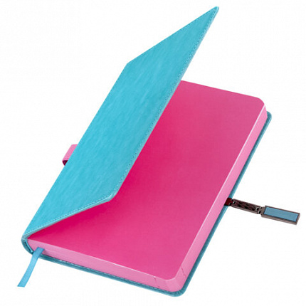 Ежедневник датированный 2026 А5 138x213 мм, BRAUBERG "Inspiration", под кожу, цветной срез, бирюза, 117476