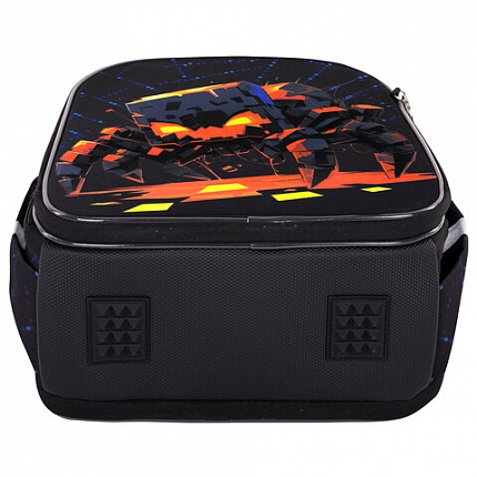 Ранец BRAUBERG QUADRO, 3 отделения, с брелком, Fire spider, 37х28х18 см, 273106