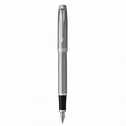 Набор PARKER "IM Stainless Steel CT": шариковая ручка синяя и перьевая ручка синяя, 2183058