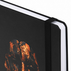 Ежедневник недатированный с резинкой А5 145х203 мм, BRAUBERG, твердый, фольга, 128 л., "Face", 116296