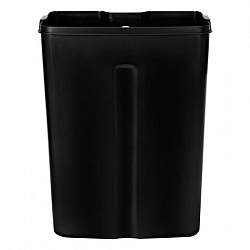 Ведро мусорное с педалью 12 л, крышка с доводчиком, черное матовое, металл, LAIMA ULTRA, 701565