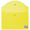 Папка-конверт с кнопкой МАЛОГО ФОРМАТА (240х190 мм), А5, прозрачная, желтая, 0,18 мм, BRAUBERG, 224028