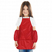 Фартук с нарукавниками для уроков труда ПИФАГОР, 3 кармана, увеличенный размер, 45x60 см, красный, 273745