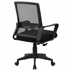 Кресло CROMEX (КРОМЕКС) "Basic CH-698", с подлокотниками, механизм качания, сетка/ткань TW, черное, 533069