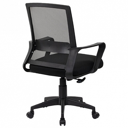 Кресло CROMEX (КРОМЕКС) "Basic CH-698", с подлокотниками, механизм качания, сетка/ткань TW, черное, 533069