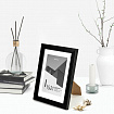 Рамка 15х21 см с паспарту 10х15 см небьющаяся, багет 20 мм, пластик, BRAUBERG "New Age", черная, 391273