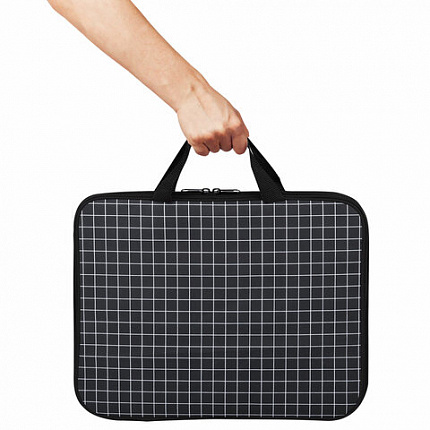 Папка на молнии с ручками BRAUBERG А4, 1 отделение, полиэстер, 20 мм, "Checkered", 272173