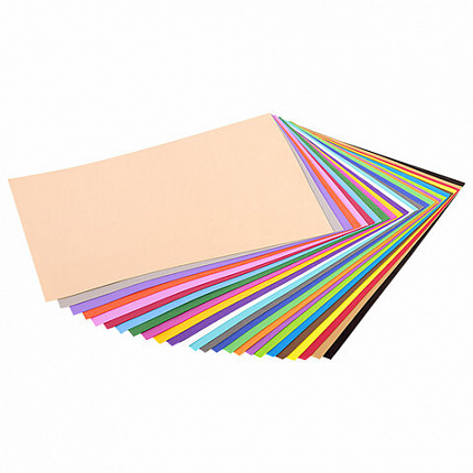 Пористая резина/фоамиран А4, 1 мм, НАБОР, 25 листов, 25 цветов, яркие цвета, ОСТРОВ СОКРОВИЩ, 665098