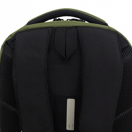 Рюкзак GRIZZLY школьный, анатомическая спинка, 2 отделения, для мальчиков, "RUN", хаки, 45х32х23 см, RU-530-6/3