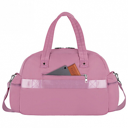 Сумка дорожная HEIKKI HANDY (ХЕЙКИ), карман на молнии, багажная лента, пыльная роза, 43х16х30 см, 273872