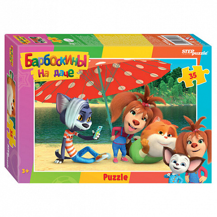 Пазл картонный 35 элементов, лицензия Мульт, АССОРТИ, поле 23х33 см, STEP PUZZLE
