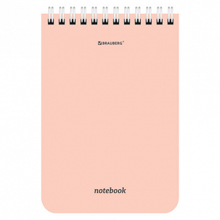 Блокнот МАЛЫЙ ФОРМАТ А6 108х145мм, 40 л., гребень, картон, клетка, BRAUBERG, КС МОРАНДИ, 118554