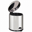 Ведро мусорное с педалью 5 литров "Classic Plus", ЗЕРКАЛЬНОЕ, нержавеющая сталь, со съемным внутренним ведром, LAIMA, ТУРЦИЯ, 608112