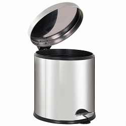 Ведро мусорное с педалью 20 литров "Classic Plus", ЗЕРКАЛЬНОЕ, нержавеющая сталь, со съемным внутренним ведром, LAIMA, ТУРЦИЯ, 608114