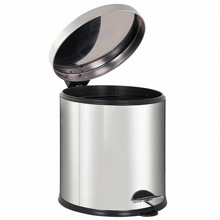 Ведро мусорное с педалью 20 литров "Classic Plus", ЗЕРКАЛЬНОЕ, нержавеющая сталь, со съемным внутренним ведром, LAIMA, ТУРЦИЯ, 608114