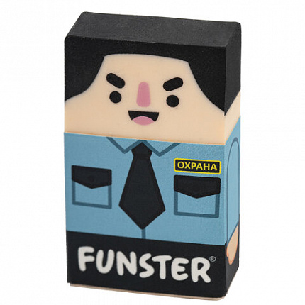 Ластик изменяющийся FUNSTER (ФАНСТЕР) "ЛЫСЫЙ МЭН", 50х30х12 мм, картонный держатель, ассорти, 274022