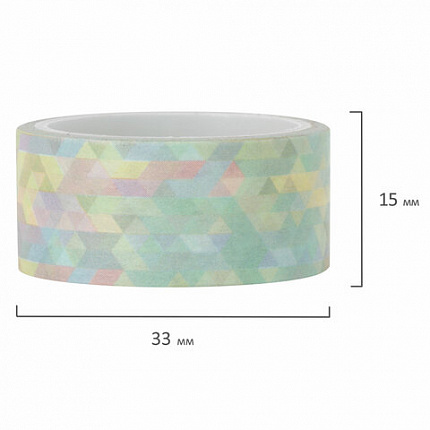 Клейкие WASHI-ленты для декора "Микс №1", 15 мм х 3 м, 7 цветов, рисовая бумага, ОСТРОВ СОКРОВИЩ, 661709