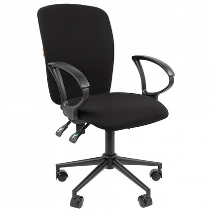 Кресло офисное Chairman CH 9801, пятилучие металл, ткань, черное, 7150934