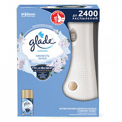 Освежитель воздуха диспенсер автоматический со сменным баллоном 269 мл, GLADE "Свежесть белья", 864988