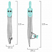 Готовальня BRAUBERG SCHOOL KIT, 11 предметов, циркуль 115 мм, циркуль 125 мм, чертежные принадлежности, мятный цвет, 210706