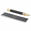 Ручка шариковая PARKER "Duofold Classic Black GT", корпус черный, позолоченные детали, черная, 1931386