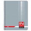 Тетрадь А5, 96 л., BRAUBERG, гребень, клетка, обложка картон, "INDAY", 400526