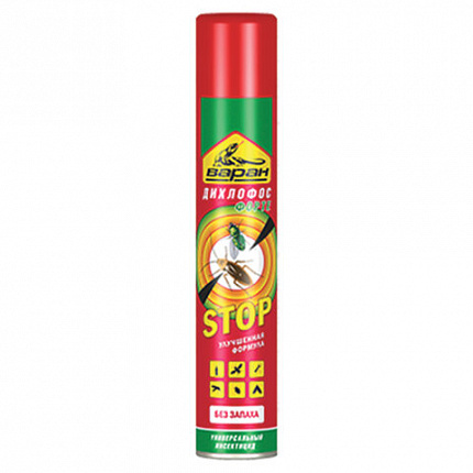 Средство инсектицидное от насекомых ДИХЛОФОС универсальный 300 мл, ВАРАН ФОРТЕ, без запаха, СИБИАР, 5-03.01.001.06