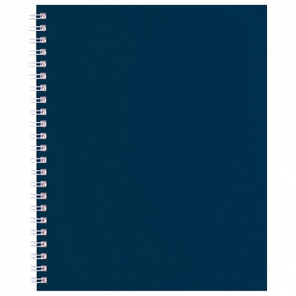 Тетрадь А5, 96 л., HATBER, гребень, клетка, Soft-touch ламинация, СОЛО "Сапфир", 092873, 96Т5лВ1гр