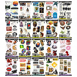 Наклейки виниловые, 5-7 шт. на листе, 1 лист, А6, "МОЛОДЕЖНЫЕ ДИЗАЙНЫ", АССОРТИ, NALEPKING