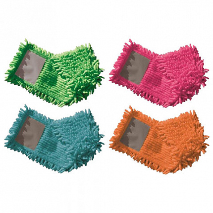 Насадка МОП плоская для швабры/держателя 40 см, карманы (ТИП К), ворсистая микрофибра, ворс 2 см, YORK "Salsa", 81310