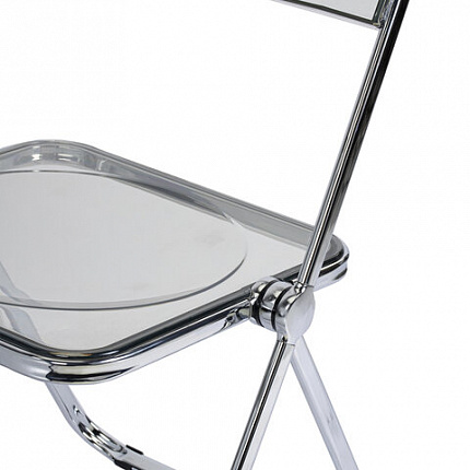 Стул складной прозрачный тонированный BRABIX "Glam CF-020", хромированный каркас, пластик, 533247