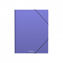 Папка на резинках ERICH KRAUSE "Diagonal Pastel", до 300 листов, ассорти, 600 мкм, 50400