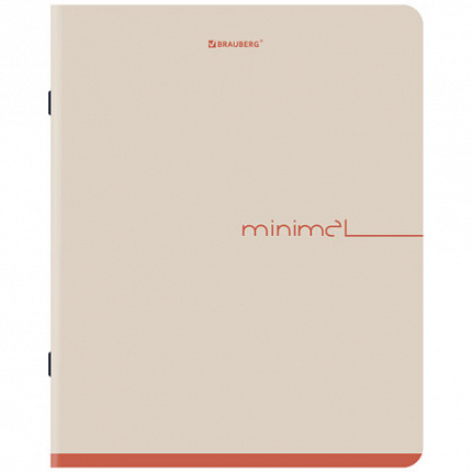 Тетрадь А5, 48 л., BRAUBERG, скоба, клетка, SoftTouch, "Минимал_Цвет", (микс в спайке), 405329