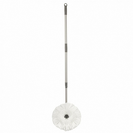 Швабра для наборов для уборки с круглой насадкой из микрофибры, черенок 130 см, LAIMA, 606745