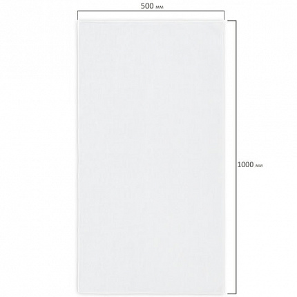 Салфетка из МИКРОФИБРЫ 50х100 см, WHITE ULTRA DENSE OVERLOCK, белая, 280 г/м2, LAIMA HOME, 608226