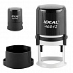 Оснастка для печатей оттиск D=42 мм, синий, TRODAT IDEAL 46042 P2, корпус черный, с крышкой, подушка, 125308