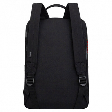 Рюкзак GRIZZLY, карман-антивор, "TOTAL BLACK", 42х28х12 см, RQL-513-2/3