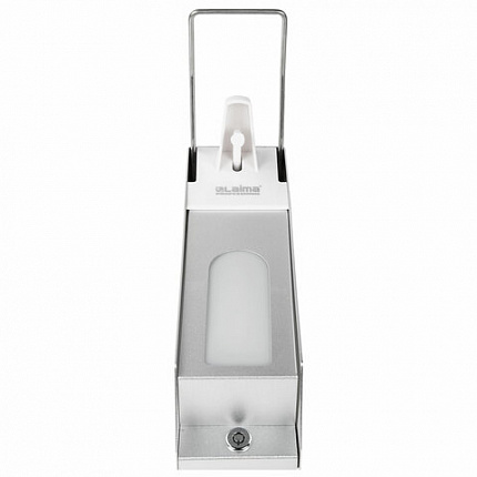 Дозатор локтевой для антисептика и мыла с замком УНИВЕРСАЛЬНЫЙ, с еврофлаконом 1 л, LAIMA, металлический, 607328, X-CL268