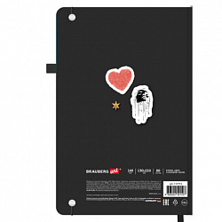 Скетчбук, слоновая кость 140 г/м2, 130х210 мм, 80 л., софт-тач, резинка, BRAUBERG ART CLASSIC, "For you,", 117772