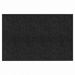 Коврик придверный 40х60 см, ЧЕРНЫЙ, влаго-грязезащитный, 450 г/м2, ребристый, PRIMILA (ПРИМИЛА) EXTRA, 701027