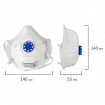 Респиратор противоаэрозольный, базовый класс защиты FFP1, с клапаном, формованный, ИСТОК, 892507
