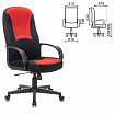 Кресло офисное BRABIX "City EX-512", ткань черная/красная, TW, 531408