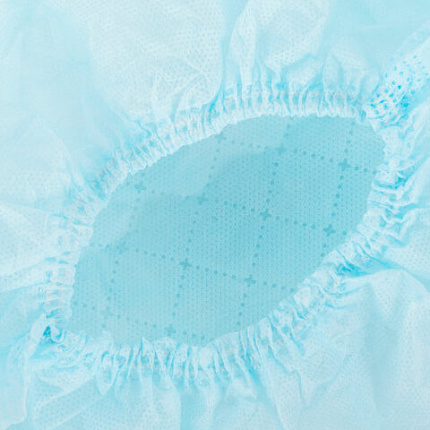 Бахилы из спанбонда низкие с двойной подошвой КОМПЛЕКТ 50 штук (25 пар), 65 г/м2, ГЕКСА, голубые