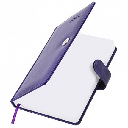 Ежедневник датированный 2026 А5 138x213 мм, BRAUBERG "Legend", под кожу, застежка, фиолетовый, 117069