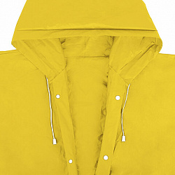Дождевик плащ на кнопках, EVA, многоразовый прочный, чехол в комплекте, универсальный размер, желтый, SHAMAANI (ШАМААНИ), 610934