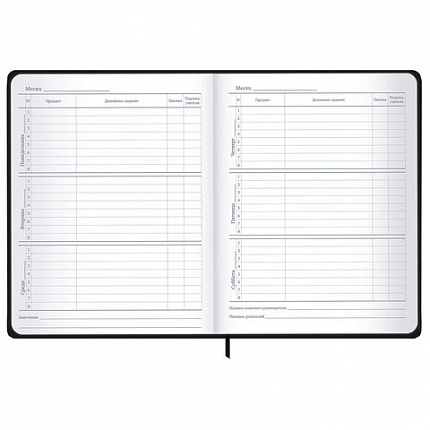 Дневник 1-11 класс 48 л., твердый, BRAUBERG, матовая ламинация, резинка, закладка-ляссе, с подсказом, "Элементы", 107242