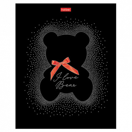 Тетрадь А5 48 л., HATBER скоба, клетка, матовая ламинация, 3D-фольга, "Кошки-мишки" (микс), 087356, 48Т5лофВ1